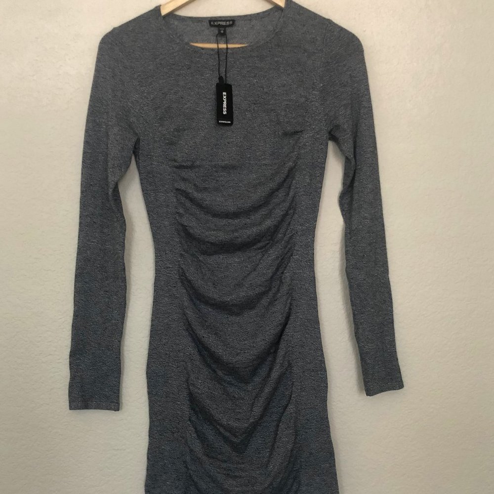 Express Ruched Sweater Dress